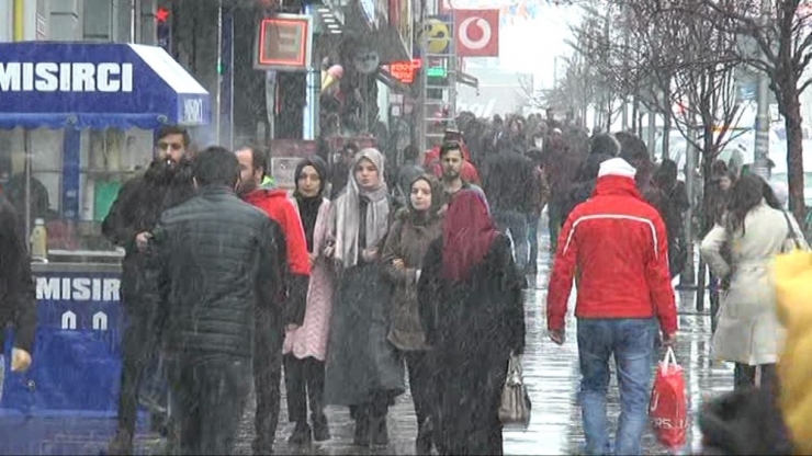 Erzurum’da Kar Yağışı