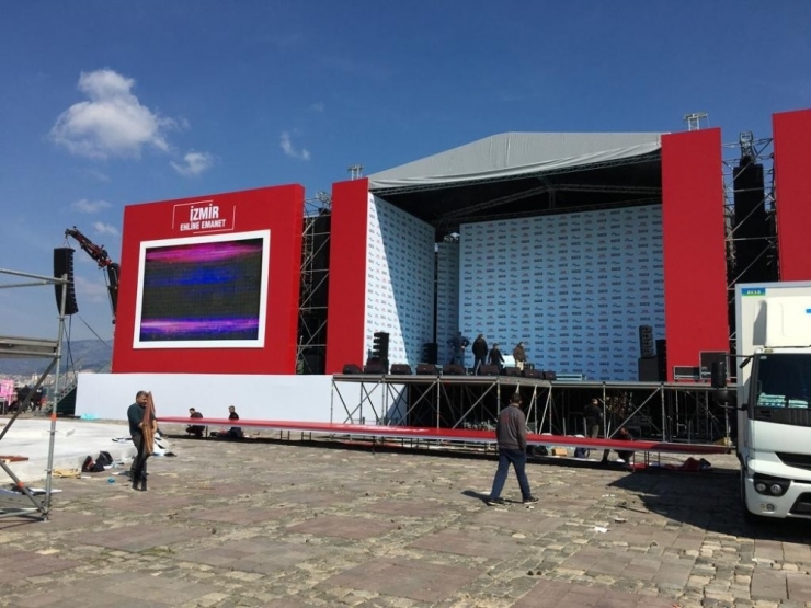 Cumhurbaşkanı Erdoğan Ve Bahçeli’nin Katılacağı Dev İzmir Mitingi İçin Hazırlıklar Tamam