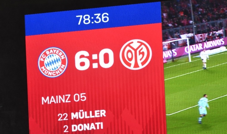 Bayern Münih’ten Mainz’a Yarım Düzine Gol
