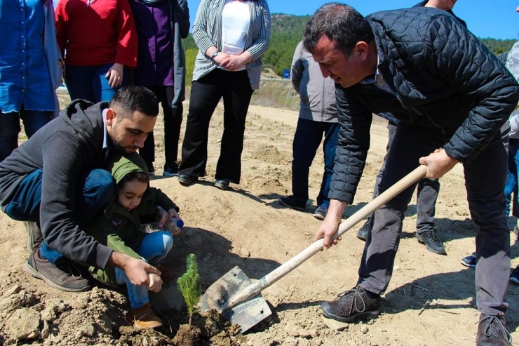 Öğrenciler 300 Fidanı Toprakla Buluşturdu