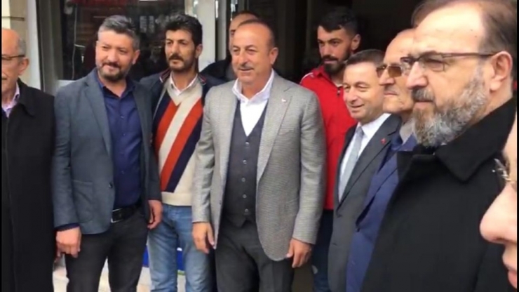 Dışişleri Bakanı Mevlüt Çavuşoğlu Tekirdağ’da Esnafı Ziyaret Etti