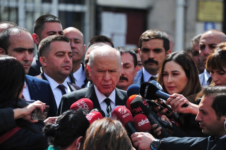 Mhp Lideri Devlet Bahçeli, "Cumhur İttifakı’na Oy Verdim" Dedi.