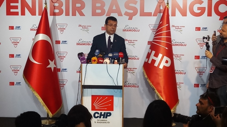 İmamoğlu: "Mazbatamızı Talep Ediyoruz, Ysk’yı Göreve Davet Ediyorum"