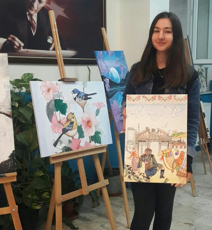 Didimli Simge, Turizm Haftası Resim Yarışmasında İl Birincisi Oldu