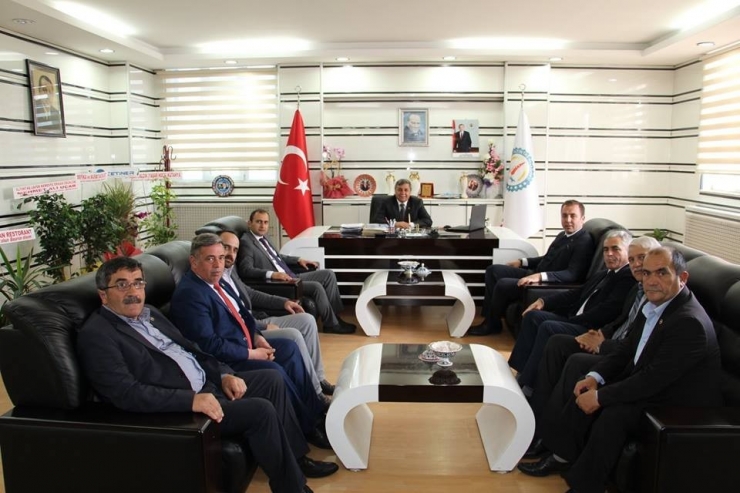 Kaymakamlardan Başkan Arif Teke’ye ’Hayırlı Olsun’ Ziyareti