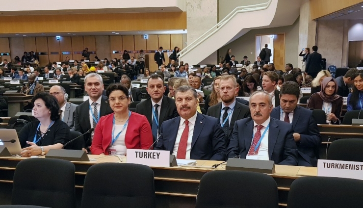 Sağlık Bakanı Fahrettin Koca, Dünya Sağlık Asamblesi Genel Kuruluna Hitap Etti