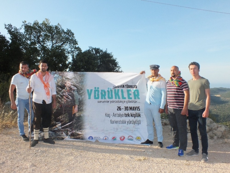 Kaş’tan Antalya’ya Tek Kişilik Farkındalık Yürüyüşü