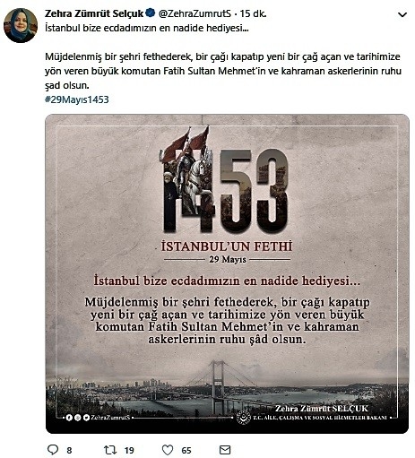 Bakan Selçuk: "İstanbul Bize Ecdadımızın En Nadide Hediyesi"