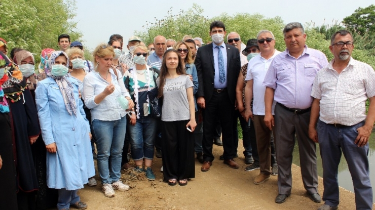 Balıkesir’de Mahalleliler Dereden Yayılan Kötü Kokuya İsyan Etti