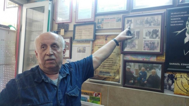 Sarıgöl’de Kursiyerler 50 Yıllık Teneke Ustasını Ziyaret Etti