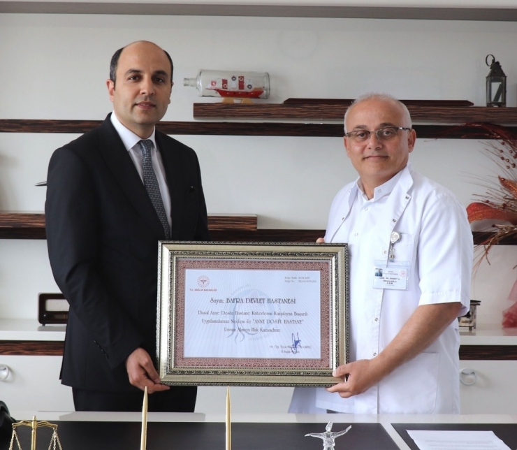 Bafra Devlet Hastanesine “Anne Dostu Hastane" Unvanı