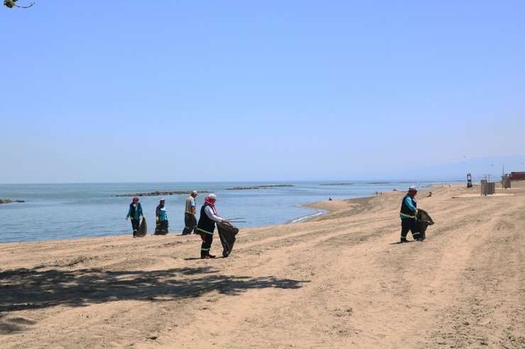 Mavi Bayraklı Plajlar Temizleniyor