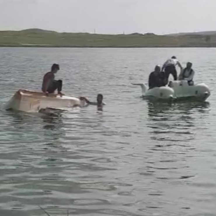 Su Bisikleti Alabora Oldu, Dakikalarca Kurtarılmayı Bekledi