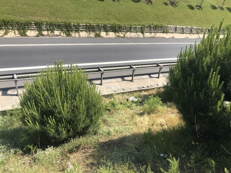 Kağıthane’de Tur Otobüsünün Sıkıştırdığı Motosikletli Şarampole Uçtu