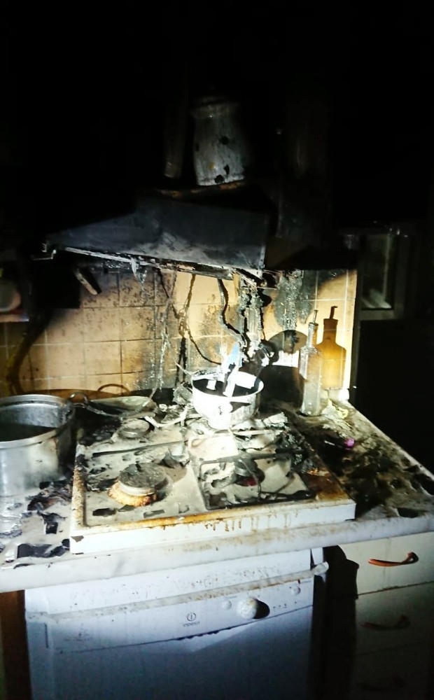 Ocakta Unuttuğu Yemek Mutfağı Yaktı