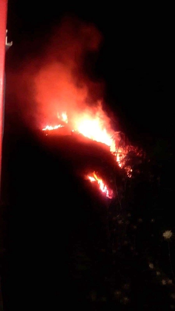 Burhaniye’ De Çöplük Yangınını İtfaiye Söndürdü