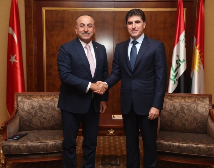 Bakan Çavuşoğlu, Ikby Başkanı Barzani İle Görüştü