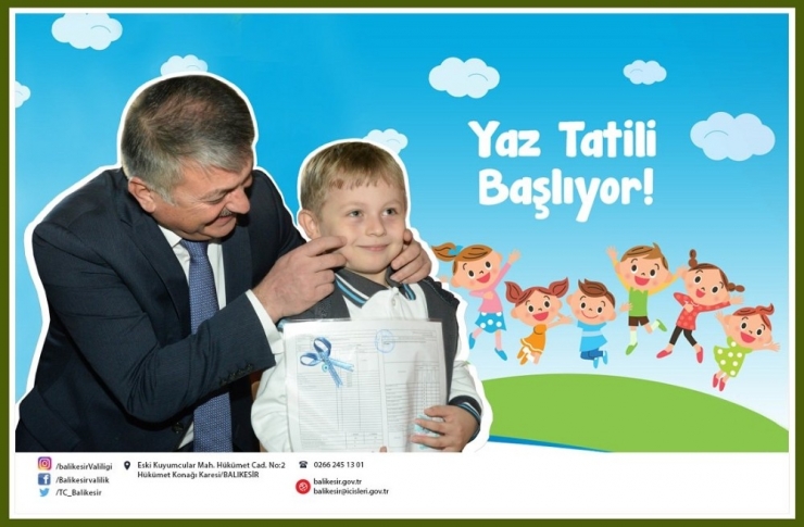 Vali Yazıcı’dan Öğrencilere Tatil Mesajı