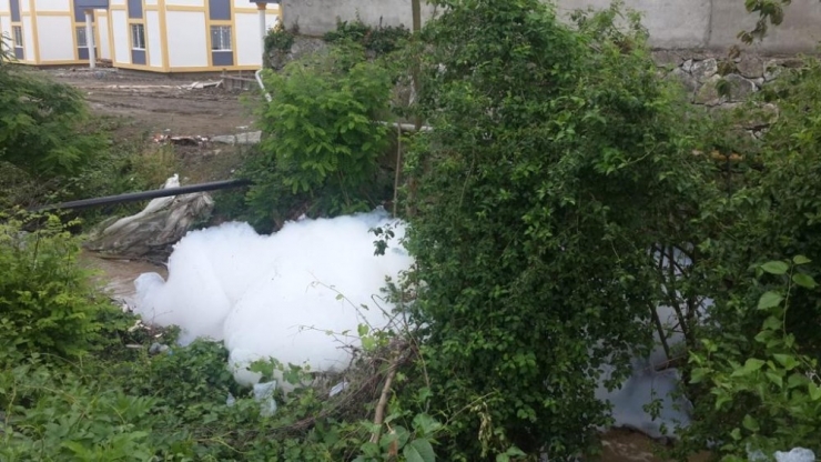 Sapanca Gölü’ne Dökülen Derede Köpük Oluştu