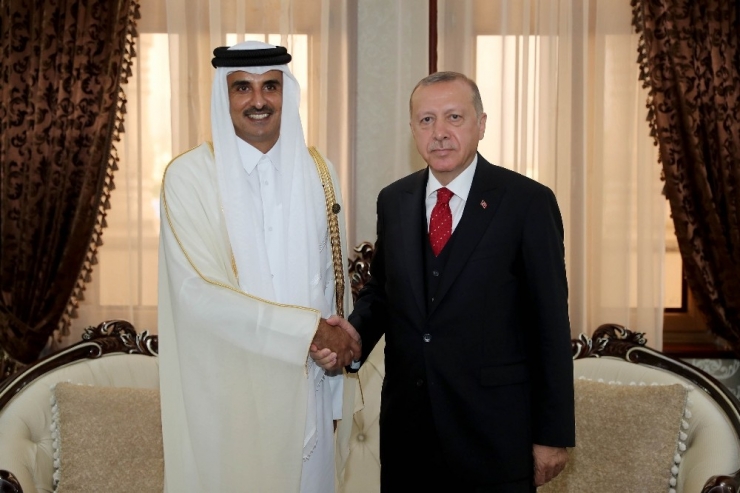 Cumhurbaşkanı Erdoğan, Katar Emiri İle Görüştü