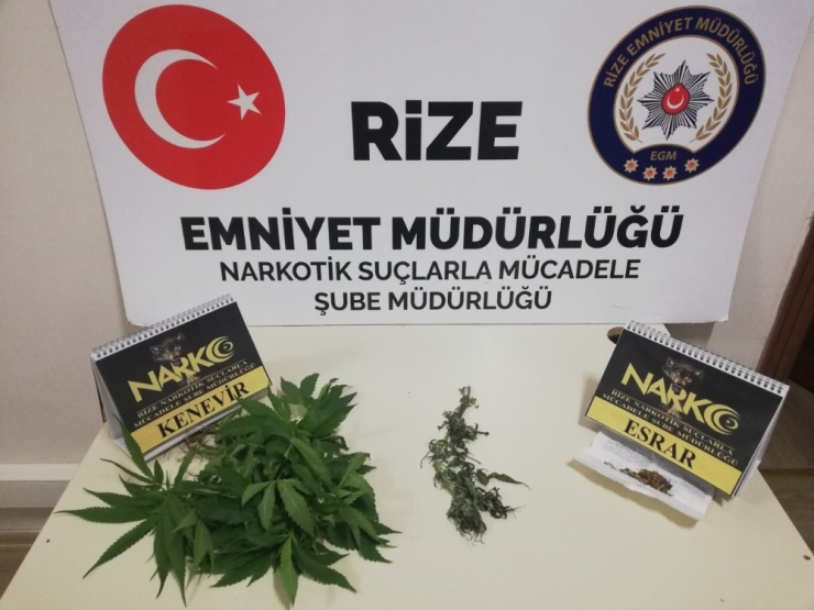 Rize’de Uygulama Noktasında Uyuşturucu Ele Geçirildi
