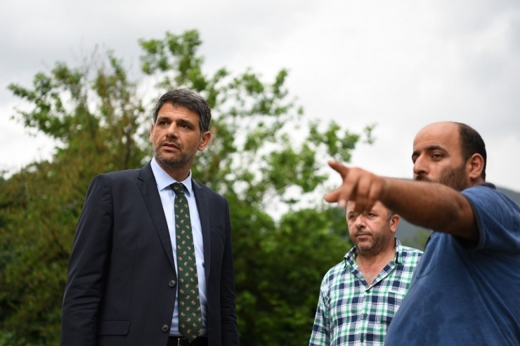 Başkan Kocaman, Sağanak Yağışın Vurduğu Mahalleri İnceledi