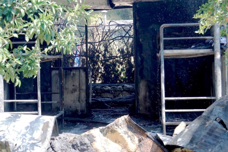 Personel Lojmanındaki Yangın Korkuttu