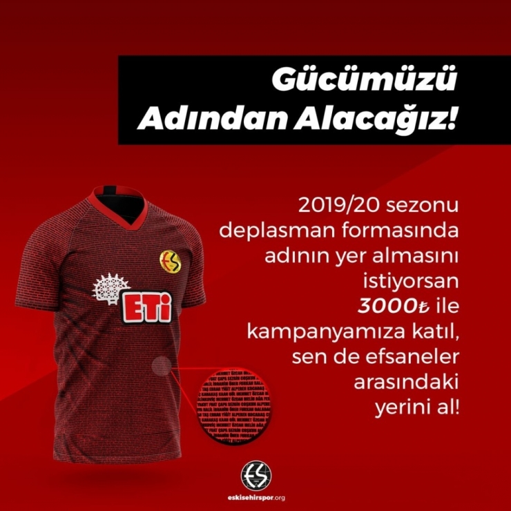 Eskişehirspor’da Taraftar İsimleri Formaya Kazınacak