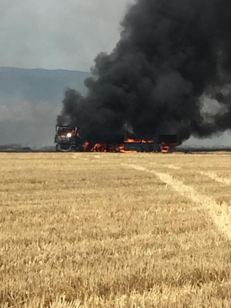 Sigara İzmariti, Tarlayı Ve Kamyonu Kül Etti