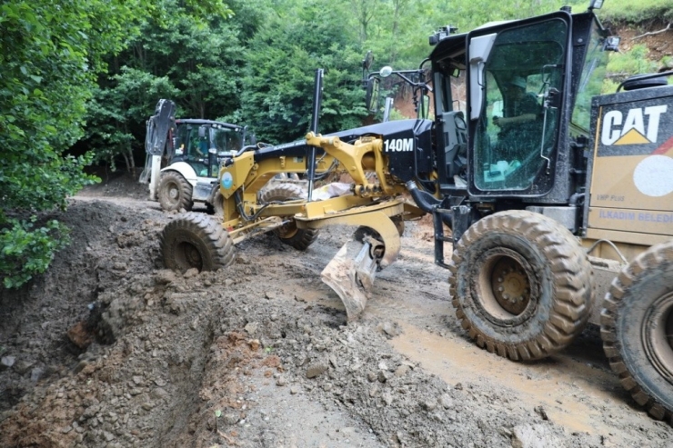 İlkadım’da Heyelan