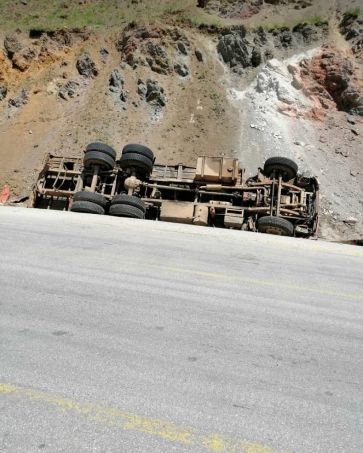 Büyükbaş Hayvan Yüklü Kamyon Takla Attı, 5 İnek Telef Oldu