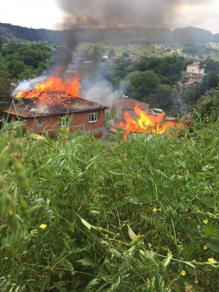 Sinop’ta Çıkan Yangında 2 Ev Alevlere Teslim Oldu