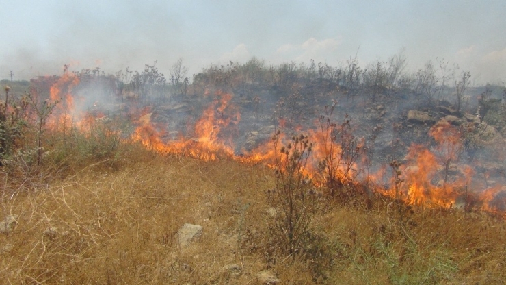 Antalya’da Cezaevi İnşaatı Yakınında 3 Buçuk Dönüm Arazi Yandı