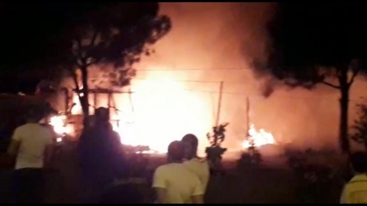 Ayvalık’ta Yangın Ahşap Çay Ocağını Küle Döndürdü