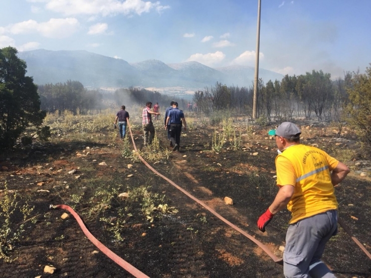 Isparta’da Makilik Alanda Yangın