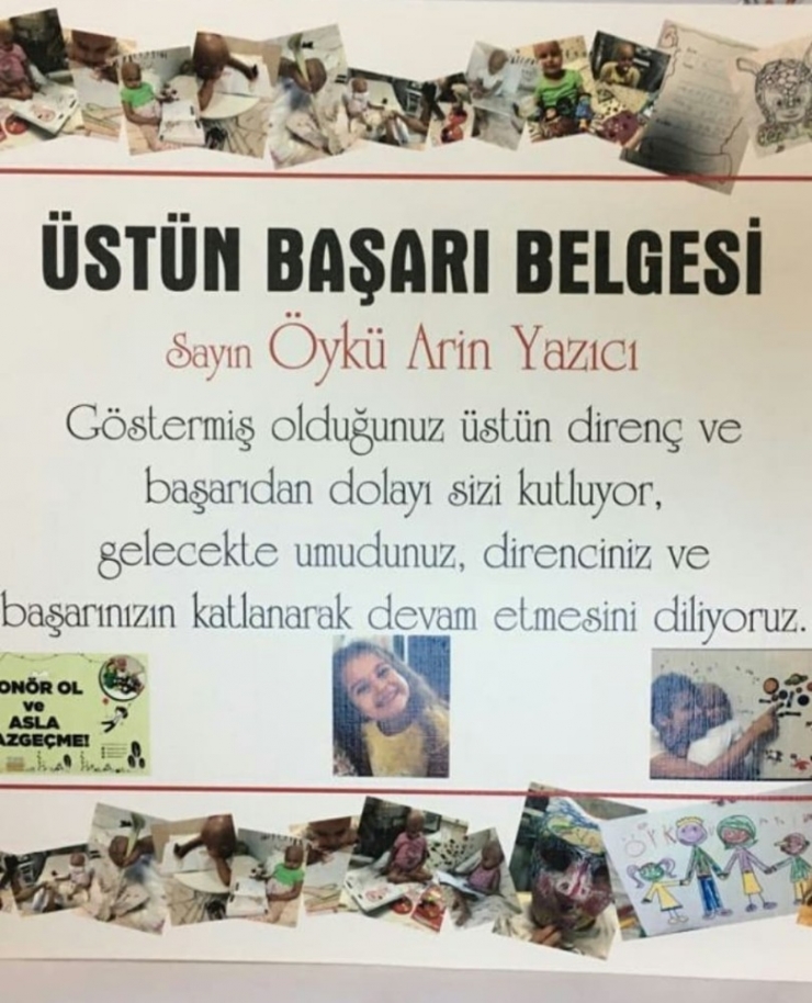 Minik Öykü Arin’in "Üstün Başarı Belgesi" Sevinci