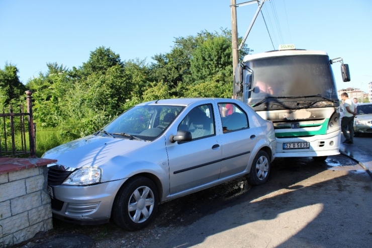 Park Halindeki Dolmuş Alev Aldı