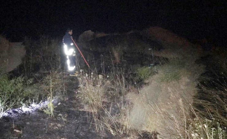 Van Kalesi’nde Ot Yangını