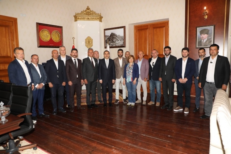 Vali Öksüz, Türsab Heyetini Ağırladı