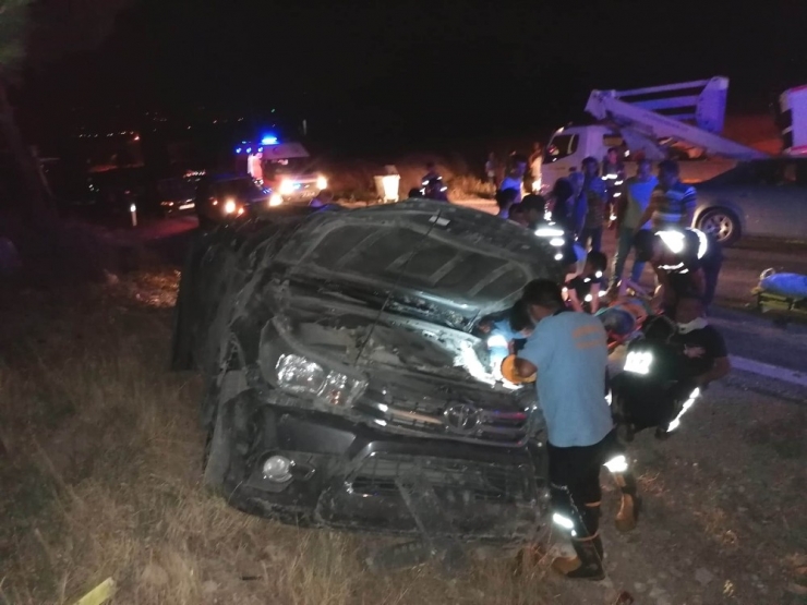 Mut’ta Trafik Kazası; 2 Yaralı