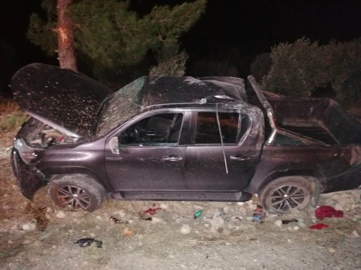 Mut’ta Trafik Kazası; 2 Yaralı