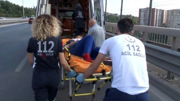 Tem Bağlantı Yolu Üzerinde Yatan Kadın Polisi Alarma Geçirdi