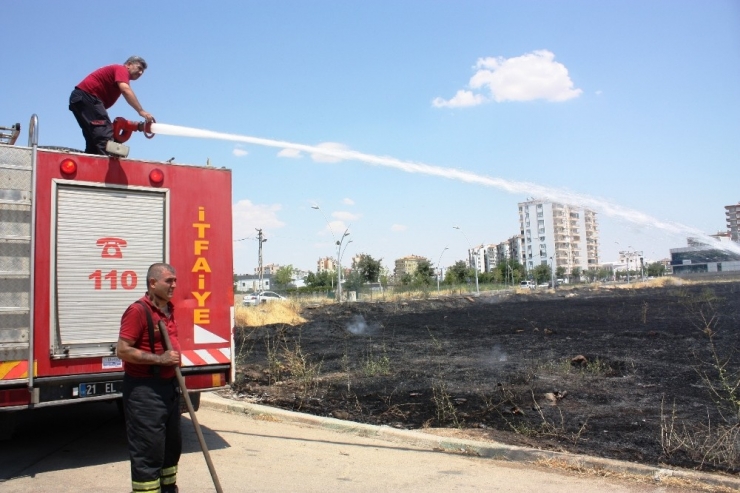 Kurumuş Otlar Alev Aldı, Vatandaşlar Zor Anlar Yaşadı
