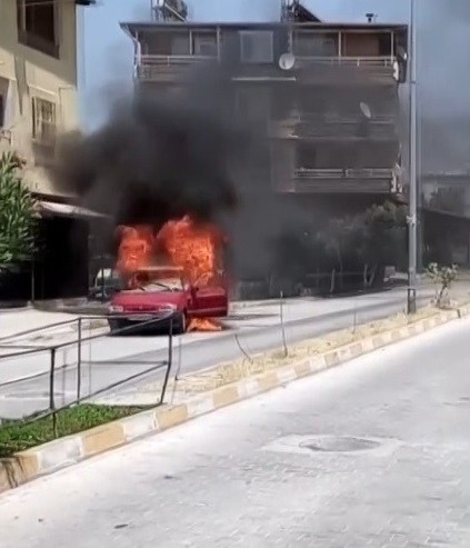 Hatay’da Lpg’li Otomobil Yangını
