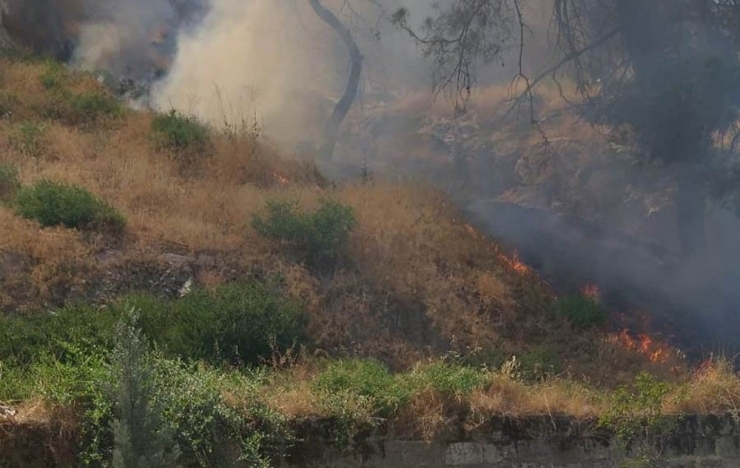 Tarihi Balıklıgöl’de Anız Yangını