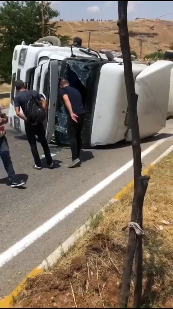 Siirt’te Beton Mikseri Devrildi: 1 Yaralı