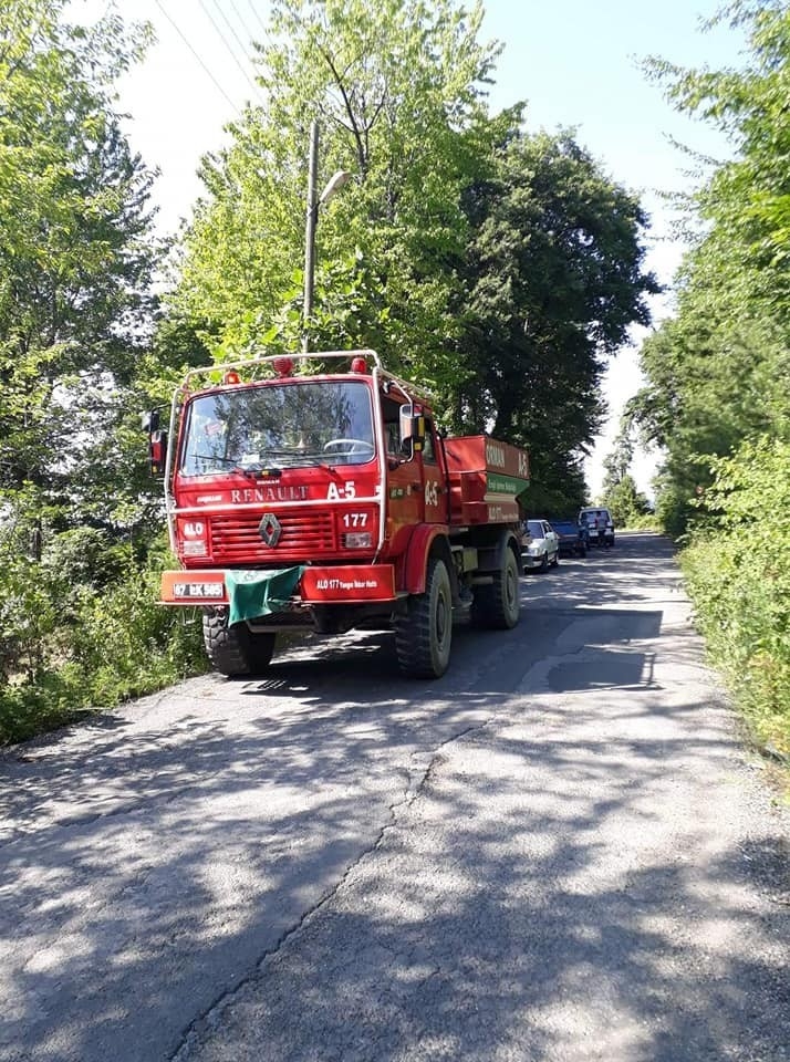 Alaplı’da Üç Dönümlük Fındık Bahçesi Yandı