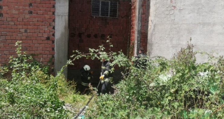 Bafra’da Çöp Yangını