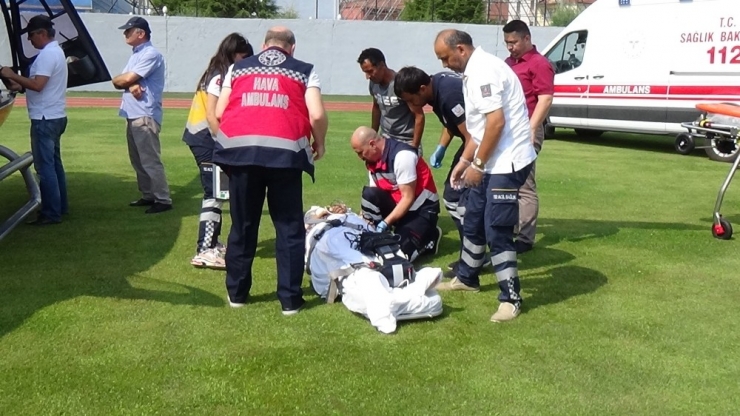 Hava Ambulansı Boynu Kırılan Kadın İçin Havalandı
