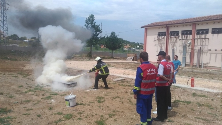 İtfaiye Müdürlüğü’nden Trafo Merkezinde Tatbikat